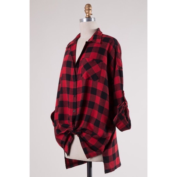 >>LAST<< Tori Buffalo Plaid Button-up Flannel - Picture 4 of 7